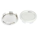 2 Pcs 6 Plastic Lug Car Truck Wheel Center Hub Caps Covers Silver Tone 63mm