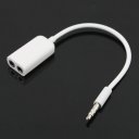 3.5mm Male to Dual Female Audio Split Adapter White