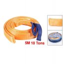 Orange 5M 50mm 10 Tons Nylon Dual Layers Emergency Towing Strap Rope for Car