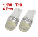 4 Pcs 1.5W T10 W5W LED License Plate White Light Bulb for Auto Car