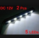 2 x 5W Car DC 12V 1.2M Cable White Lamp LED Daytime Running Light