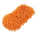 Car Wax Sponge Wash Gloss Microfiber Chenille Cleaning Pad Dark Orange