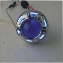 12B 6000K Blue Angel Eyes Motorcycle 2 Inch Lens Projection Lamp - Silver