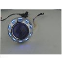 12G 6000K Blue Angel Eyes 2 Inch Motorcycle Lens Projection Lamp - Silver