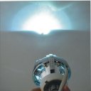 12G 6000K Blue Angel Eyes 2 Inch Motorcycle Lens Projection Lamp - Silver