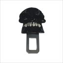 Skull Style Universal Car Seat Belt Buckle Latch - Black + White