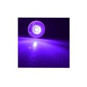 2 Pcs DC 12V Round Shape Purple LED Strobe Brake Light Decor for Motorcycle