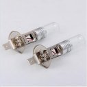 H1 Glass Shell 7W CREE LED White Light Bulb Car Turn Signal Light Back-up Warning Lamp - 2pcs