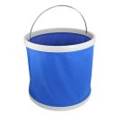 PVC Auto Car Foldable Foldaway Bucket Container Trash Bin Blue 9-11L