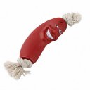 Funny Smile Sausage With Rope Dog Toy Vivid cute Puppy Chew Hotdog Toy