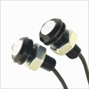 12V 1.5W 18MM Auto Car White LED Eagle Eye DayTime Running Light Reverse Lamp Bulb-Black 4PCS