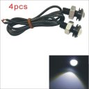 12V 1.5W 18MM Auto Car White LED Eagle Eye DayTime Running Light Reverse Lamp Bulb-Black 4PCS