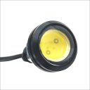 Kapeie 12V 1.5W 23MM Auto Car White LED Eagle Eye DayTime Running Light Reverse Lamp Bulb-Black 4PCS