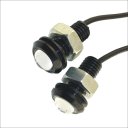 Kapeier 12V 1.5W 18MM Auto Car Red LED Eagle Eye DayTime Running Light Reverse Lamp Bulb-Black 4PCS