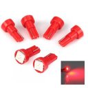 T5 Plastic Shell Circuit Board 12V SMD 5050 Single LED Red Light Bulbs for Car Instrument/Reading/Si
