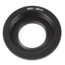 M42 Screw Lens For Nikon F Mount Camera Adapter Ring With Glass Focus Infinit