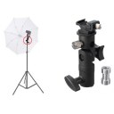 E Type Flash Hot Shoe Umbrella Holder Mount Light Stand Bracket For DSLR Camera