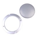 2PCS 4 Inch Silver Type Circle Speaker Decorative Circle With Protective Grille