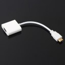 100% New Black 1080P HDMI Male to VGA Video Converter Adapter Cable For PS3 MP4