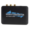 Newest Convenient AV CVBS S-Video R/L Audio to HDMI Converter Adapter Black