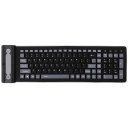 Wireless Keyboard 2.4Ghz Waterproof Flexible Silicone soft Rubber PC/Laptop