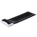 Mini Waterproof Wireless Folding Soft Bluetooth Keyboard Keypads For Tablet PC