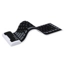 Mini Waterproof Wireless Folding Soft Bluetooth Keyboard Keypads For Tablet PC