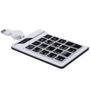 Laptop/N Flexible Black & White USB Keyboard Numeric Number Keypad 19 Keys 