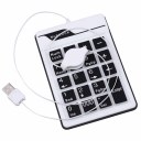 Laptop/N Flexible Black & White USB Keyboard Numeric Number Keypad 19 Keys 