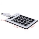 Laptop/N Flexible Black & White USB Keyboard Numeric Number Keypad 19 Keys 