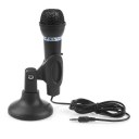 Black Computer Micorphone 3.5mm Mini Studio Speech Mic Microphone Stand NEW