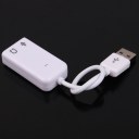 White USB 2.0 2.1 Channel Virtual 7.1 effect Audio Sound Card Adapter 3D