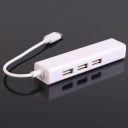 USB3.1/Type-C To RJ45 Ethernet LAN Adapter With 3 Port USB2.0 HUB For Macbook