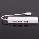 USB3.1/Type-C To RJ45 Ethernet LAN Adapter With 3 Port USB2.0 HUB For Macbook