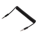 Car AUX Cellphone MP3 Player Speaker 1 Meter 3.5mm Stereo Spring Audio Line 