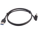 USB3.1 C Interface to USB3.0A male interface converter adapter cable black; PVC new