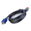 PC Laptop HD TV 2015 1.5m VGA to 3 RCA Component Video Cable Lead Converter 