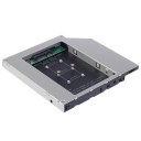 12.7mm CD/DVD-ROM Optical Bay Laptop 2nd Driver Caddy mSATA SSD to Slim SATA 