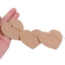 100x Heart Kraft Paper Wedding Party Gift Card Label Blank Luggage Tags + String