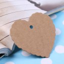 100x Heart Kraft Paper Wedding Party Gift Card Label Blank Luggage Tags + String