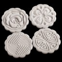 Mooncake Moon Cake Decoration Mold Mould Flowers Round 4 tools DIY