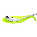 Useful Silicone Spoon Rest Heat Resistant Kitchen Utensil Spatula Holder Spoons