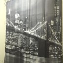 City Lights Easy To Install Shower Curtain Stylish Family Bathroom