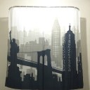 London Bridge Family Bathroom Shower Curtain Simple Polyester 12pcs Ring Pull
