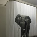 Shower Curtain Natural World Elephant Shower Bathroom Waterproof Polyester