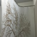 Creative Home Decor Polyester Brown Tree Waterproof Shower Curtain Bathroom