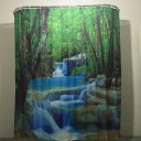 Family Waterfall Shower Curtain Bathroom Shower Curtain Ring Pull