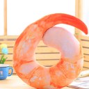 Hot Creative 3D Shrimp U-shaped Neck Pillow Travel Pillow Home Decor Comfortable
