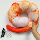 Hot Creative 3D Shrimp U-shaped Neck Pillow Travel Pillow Home Decor Comfortable