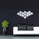 DIY Hexagonal Mirror Surface Art Acrylic Wall Sticker Decal For Decor Home
